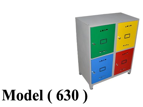 لوكرز معامل C (مو 630) لوكر معدنى منخفض 2 عامود * 4 فرد ضلف الوان (W=80,D=40,H=90CM)