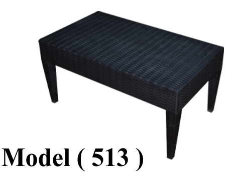 راتان (NO) E (مو 513) ترابيزة روبيتان وسط مستطيلة منخفضة رجل رفيعة اسود (RS 2)(W=91,C=53,H=46BM)