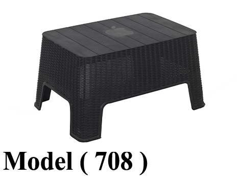 راتان C (مو 708) ترابيزة روبيتان مستطيلة اسود ( W=78,D=50,H=45CM )