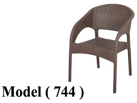 راتان D (مو 744) كرسى روبيتان بنى
