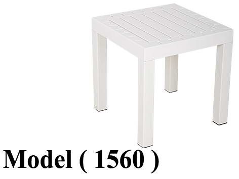 ترابيزات بلاستيك Eـ(NO) (مو 1560) ترابيزة بلاستيك فريدى أبيض (W=40,D=40,H=40CM)
