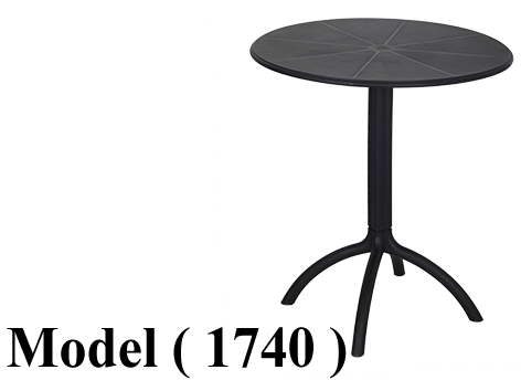 ترابيزات بلاستيك Eـ(NO) (مو 1740) ترابيزة بلاستيك دائرية ابيض  (H=77,DIA=70CM)
