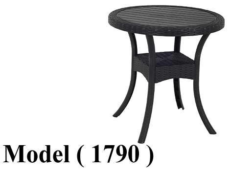 ترابيزات بلاستيك C (مو 1790) ترابيزة بلاستيك فلوريد ابيض بيور (H=70,Dia=70CM)