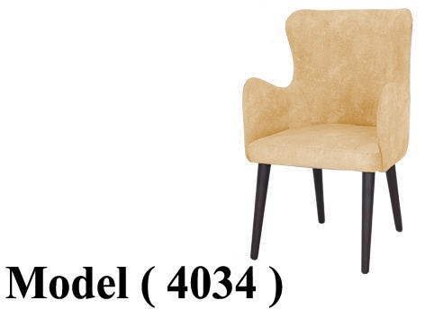 كراسى خشبية C (مو 4034) # كرسى فندقى ظهر مرتفع تنجيد قماش بيج ( M-142 )