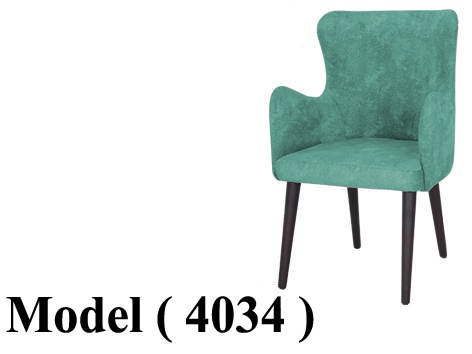 كراسى خشبية C (مو 4034) # كرسى فندقى ظهر مرتفع تنجيد قماش اخضر جنزارى ( M-142 )