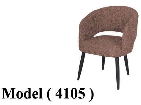 كراسى خشبية C (مو 4105) # كرسى فندقى بدون يد ظهر دوران مفتوح تنجيد قماش بنى ( M-183 )