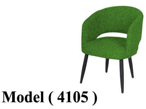 كراسى خشبية C (مو 4105) # كرسى فندقى بدون يد ظهر دوران مفتوح تنجيد قماش اخضر جنزارى ( M-183 )