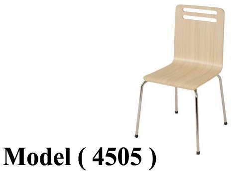 كراسى خشبية C (مو 4505) $ كرسى بلاى وود بلوط شاسيه نيكل كروم (كودPW-21)