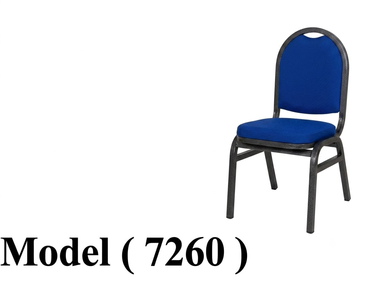 XX كراسى معدنية C (مو 7260) كرسى معدنى اطفال دوران ظهر وقاعدة جلد ازرق