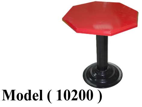 ترابيزات معدنية C (مو 10200) ترابيزة شاسية دائرى قرصة معدنية ثمانية الاضلاع احمر(W=70,D=70.H=75CM)