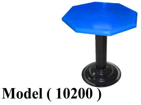 ترابيزات معدنية C (مو 10200) ترابيزة شاسية دائرى قرصة معدنية ثمانية الاضلاع ازرق (W=70,D=70.H=75CM)