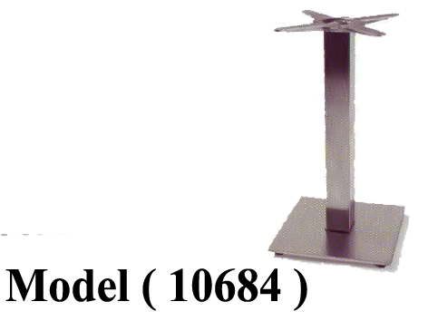 شاسيهات ترابيزات (NO) F (مو 10684) % شاسية ترابيزة استانلس فضى قاعدة مربعة (W=40,C=40,H=75BM)