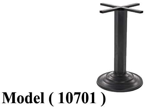شاسيهات ترابيزات C (مو 10701) شاسية ترابيزة دائرى معدنى مدرج اسود (H=78,DIA=50CM)