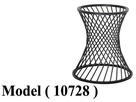 شاسيهات ترابيزات C (مو 10728) شاسيه ترابيزة معدنى دائرية سلك اسود (H=78,DIA=47CM)