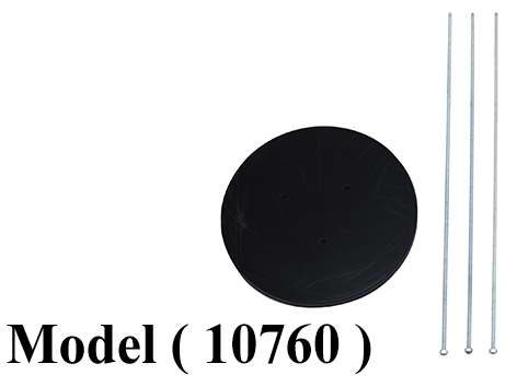 شاسيهات ترابيزات (NO) D (مو 10760) شاسية معدنى لترابيزة زجاج جلوبال ثلاثى اسود(H=75CM)