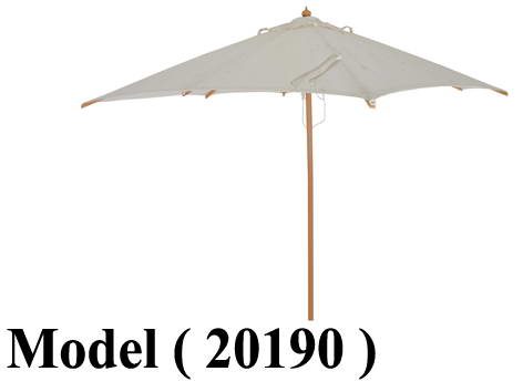 شماسى (NO) E (مو 20190) شمسية ثمانية خشب زان * قماش بيج بدون قاعدة كود (H=260BM,CIA=300BM)(123121L)