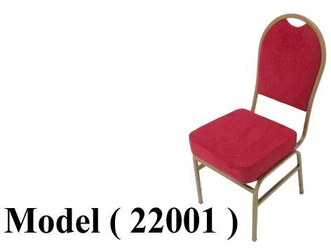 كراسى افراح C (مو 22001) كرسى افراح معدنى ذهبى ظهر دائرى قاعدة وظهر تنجيد قماش احمر