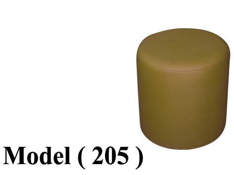 ** بوفات C (مو 205) بوف جلد دائرى لوكس بيج (Q=40,H=40CM)