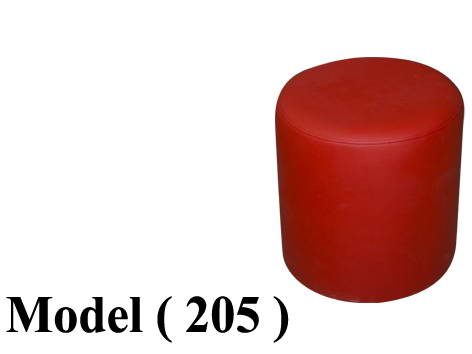 ** بوفات C (مو 205) بوف جلد دائرى لوكس احمر (Q=40,H=40CM)