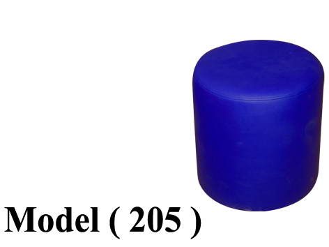 ** بوفات C (مو 205) بوف جلد دائرى لوكس ازرق (Q=40,H=40CM)