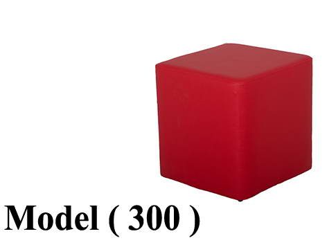 ** بوفات (NO) F (مو 300) % بوف جلد لوكس مربع احمر (W=40,C=40,H=45BM)