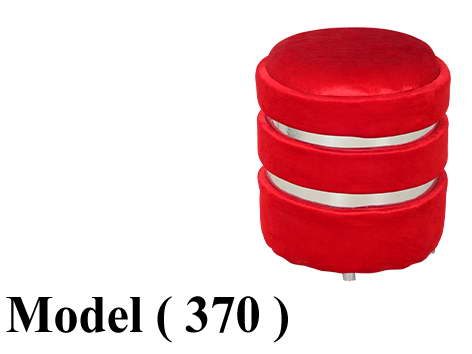 XXX بوفات C (مو 370) بوف قطيفة مدور احمر H=45 CM - Q=40