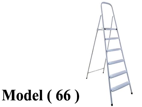 سلالم  C ( مو 66 )سلم معدنى ابيض 5 درجة + منصة وقوف  (W=54,D=108,H=190CM) ( LIGHT)