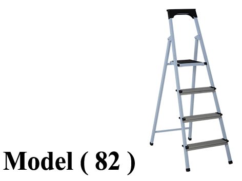 سلالم C( مو 82 ) سلم معدنى ابيض 3 درجة + منصة وقوف  (W=45,D=76,H=134CM) (JIMY)