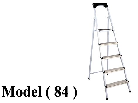 سلالم C ( مو 84 ) سلم معدنى ابيض 4 درجة + منصة وقوف (W=48,D=92,H=170CM)( JIMY)
