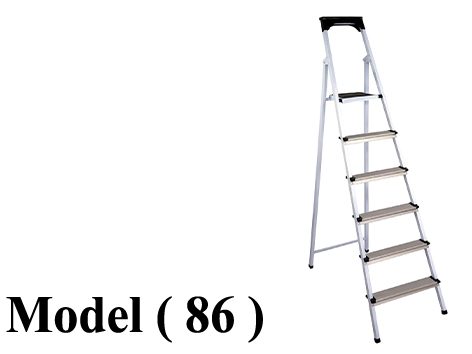 سلالم C (مو 86) سلم معدنى ابيض 5 درجة + منصة وقوف (W=51,D=108,H=195CM)( JIMY)
