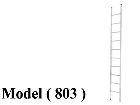 سلالم C ( مو 803 )  سلم الومنيوم (K40-10) مفرد فضى 10 درجه (ارتفاع 3.08 متر )  (W=40,H=308CM)