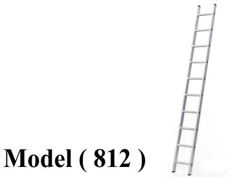 سلالم (NO) E (مو 812) سلم الومنيوم مفرد 10 درجه (ارتفاع 2.865 متر) (W=37,H=286.5CM)